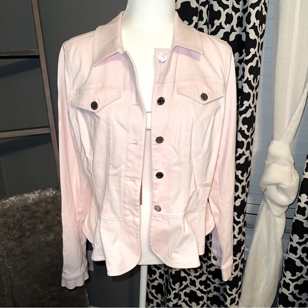 Off-White Light Pink Denim Jacket